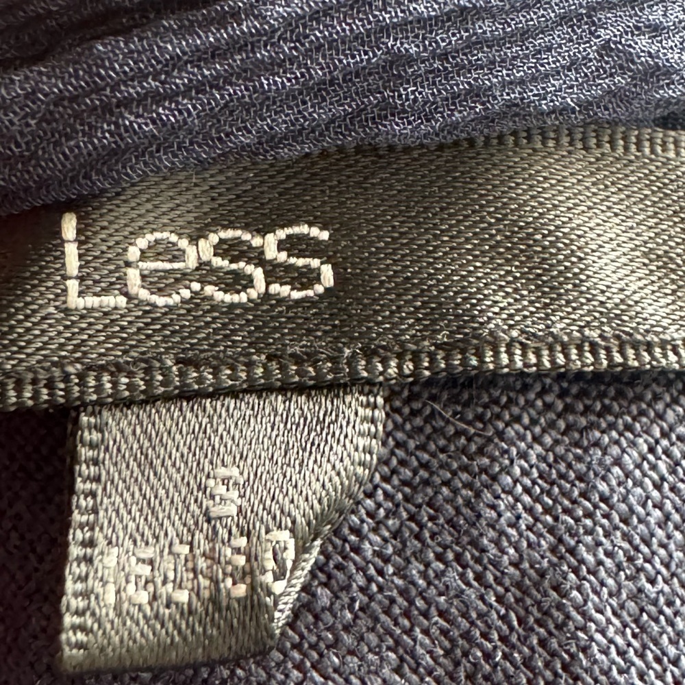 Less Limen Silk Ruffle Top in Dark Blue Size Small - Picture 5 of 6